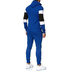 Conjunto de Sudadera con Capucha y Pantalón de Chándal Casual de Invierno para Hombre, Personalizable, con Paneles y Cremallera, de Forro Polar, 100% Algodón Poliéster, Estilo Urbano, Ajuste Delgado - Product Image 2