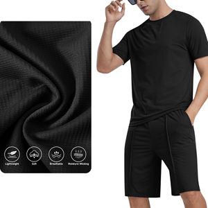 Ensemble de survêtement court respirant pour l'été, idéal pour l'entraînement et le fitness, de haute qualité, séchage rapide, pour homme (short et t-shirt) - Product Image 4