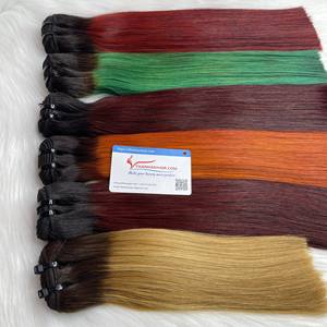 Precio de fábrica Color teñido Extensiones de cabello humano Hueso recto con onda natural 100% Cabello humano Gran stock - Product Image 4