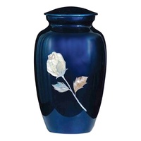 Urne funéraire artisanale moderne en aluminium Art Déco, capacité 3-4L, forme cylindrique, glaçure craquelée, impression personnalisée, adulte