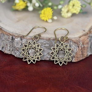 Boucles d'oreilles en laiton de la série exclusive Metal Craft, design rare, finition lisse, prix d'usine en gros, articles d'artisanat métallique - Product Image 3