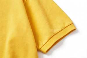 Polo à manches courtes surdimensionné jaune pour homme Pada Prime, boutonné, décontracté, avec logo imprimé sur la poitrine, 100 % coton, 220 grammes - Product Image 5