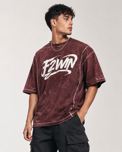 เสื้อยืดโอเวอร์ไซส์ทรงหลวม คอตตอน 100% พิมพ์ลายโลโก้แบบพัฟฟ์คุณภาพสูงสำหรับผู้ชาย ระบายอากาศได้ดี รับผลิตแบบ OEM - Product Image 2