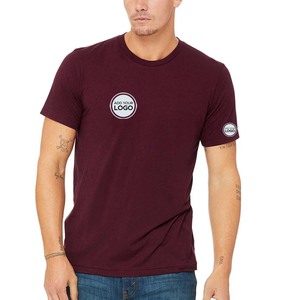 T-shirts unisexes en tissu tri-mélange Next Level Clothing Factory, t-shirts décontractés pour hommes, coupe slim, manches longues/courtes, col rond - Product Image 3