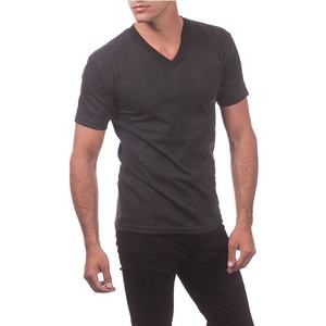 Alta calidad verano 2025 moda callejera slim fit ropa unisex 100% algodón jersey fitness ropa activa impresa cuello en V camiseta - Product Image 4