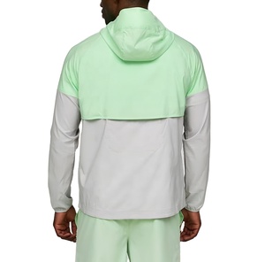 Survêtements coupe-vent décontractés à capuche pour hommes adultes, personnalisables avec logo, respirants, écologiques, coupe classique, en nylon/polyester uni - Product Image 3