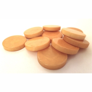 Pions de jeu d'échecs en bois personnalisés en gros, accessoires de remplacement classiques pour jeux de société, jetons ronds en résine pour backgammon - Product Image 1