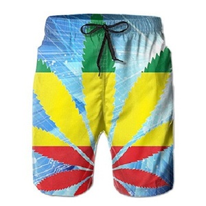 Shorts Casuales de Verano para Hombre, Estampados Florales, Estilo Hawaiano, Impermeables, Ecológicos, Transpirables, de Algodón de Secado Rápido, con Cordón Ajustable - Product Image 3