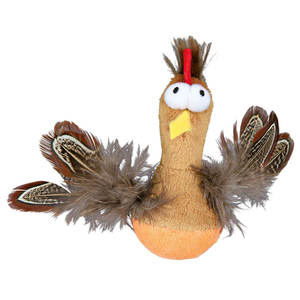 Juguete Interactivo para Mascotas, Pollo Roly-Poly de 10 cm con Sonido y Plumas, Movimiento Interactivo - Product Image 1