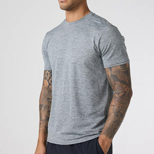 Ensemble de vêtements de sport pour hommes, à séchage rapide, en coton respirant, chemises à manches courtes, t-shirts d'entraînement, ensemble de deux pièces - Product Image 3