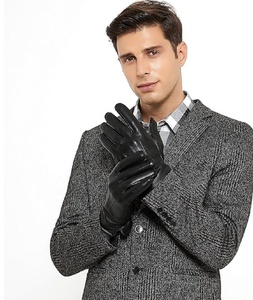 Guantes clásicos de cuero genuino de invierno con forro suave Producto DE SEGURIDAD cálido - Product Image 4