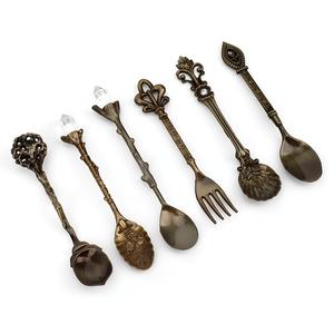 Ensemble de couverts sculptés antiques de vente chaude-Ensemble de couverts antiques de 6 pièces au design vintage pour la fête, le mariage et les cadeaux - Product Image 2