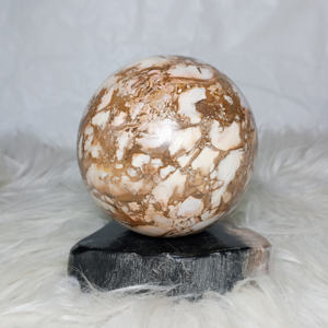 Vente en gros de cristal de guérison artisanal de haute qualité en forme de sphère rose brune d'Indonésie naturelle 5 cm - Product Image 1