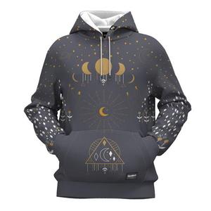 Sudadera con Capucha para Hombre, Estampado de Galaxia Cósmica, Sublimación, Poliéster Tejido, Estilo Otoñal - Product Image 3