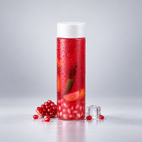 Bouteille de couvercle à vis ronde en plastique transparente de 250ml/8oz taille Portable pour jus eau pour animaux de compagnie soda boissons énergétiques whisky Champagne