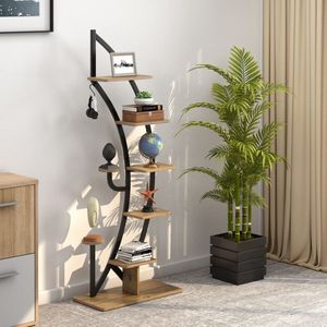 Support à plantes en métal à 6 niveaux avec crochets, étagère de présentation pour 9 pots, pour jardin intérieur et extérieur - Product Image 4