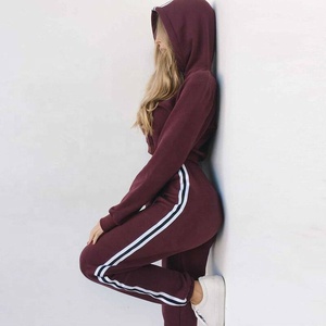 Women <b>Crop</b> Tracksuit Set Side <b>Stripes</b> Casual Athletic Wear Full Sleeve Drawstring Pants Two Piece Outfit <b>Top</b> Trending Wholesale - Product Image 5