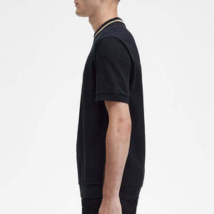 Men's Black Cotton Crew Neck Short Sleeve Casual <b>T</b>-<b>Shirt</b> Plain Dyed Summer Wear - Product Image 5