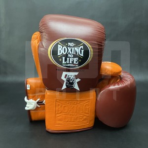 No Boxing No Life Guantes de Boxeo Profesionales de Cuero Vacuno de Primera Calidad con Cordones, Protección Completa para los Dedos, Acolchado Grueso de 4 Capas, para Kick Boxing - Product Image 6