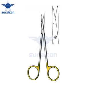 Knapp Scissors <b>12</b> cm (4-3/4 Inch) Straight Sharp TC Gold Tungsten Carbide Surgical Scissors Stainless Steel Precision Operating - Product Image 2