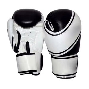 Gants de boxe professionnels en cuir de vachette noir de haute qualité, personnalisables, 8 oz, 10 oz, 12 oz, avec poignet réglable, pour arts martiaux - Product Image 1
