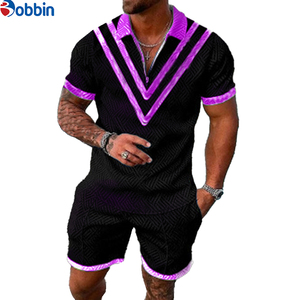 Conjunto Deportivo Corto para Hombre, Talla Grande, con Logotipo Personalizado, Colección de Verano, Cómodo y Transpirable, Ropa de Playa - Product Image 5