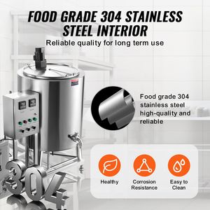 Macchina Professionale per Pastorizzazione del Latte in Acciaio Inox di Grado Alimentare da 150L - Attrezzatura Professionale per Pastorizzazione - Product Image 6