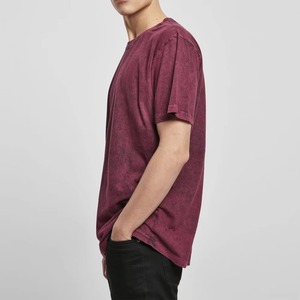 Camiseta de Algodón de Color Sólido para Hombre, Talla Grande, Manga Corta, Estilo Casual, Teñida, Tejido de Punto, Estilo Veraniego - Product Image 4