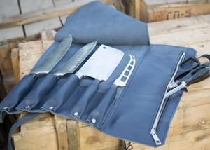 Sac à couteaux de chef en cuir véritable, léger, professionnel, durable, personnalisé, sac à couteaux de chef enroulable LKR-0290 - Product Image 2