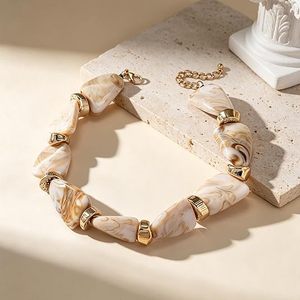 Collar para Mujer, Collar de Resina Colorido, Gargantilla Barroca, Cadena Moderna, Joyería de Verano para Vacaciones, Accesorios para Vestidos - Product Image 1