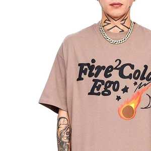 Camiseta Clásica Redonda de Cuello Redondo de Algodón Oversize para Hombre al por Mayor, Camisetas Personalizadas con Diseño Gráfico y Logotipo Estampado para Hombre - Product Image 3