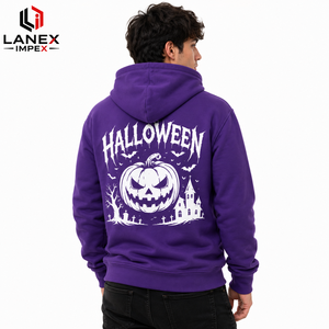 Sudadera con Capucha Personalizada de Halloween, Unisex, con Diseño Vintage de Calabaza, Esqueleto y Fantasma, para Ropa Casual de Calle, OEM - Product Image 4
