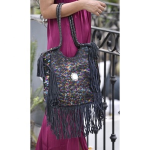 LW Summer Rattan Straw Purse Beach <b>Handbags</b> for Women Bamboo Handmade Ladies Bag Vintage Gift <b>Chains</b> Tassel Embroidery Cross - Product Image 1