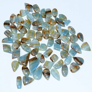 Lote al por mayor de gemas de calcita azul natural de calidad AAA+ en forma de cabujón sueltas, tamaño libre, para la fabricación de joyería fina - Product Image 4