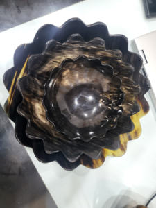 Japanese Handcrafted Water Buffalo Horn <b>Bowl</b> Unique Decorative Centerpiece for Food <b>Serving</b> Sustainable Horn <b>Bowl</b> - Product Image 5