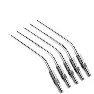 REEAX ENTERPRISES Stainless Steel 170mm 5pcs Set Reusable CE Certified High Quality Surgical <b>Neurosurgery</b> Manual Suction Tubes - Product Image 1