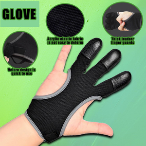 Guante de tiro con arco de malla transpirable, diseño de tres dedos para sesiones de tiro de verano, protección ligera para arqueros principiantes y profesionales - Product Image 2