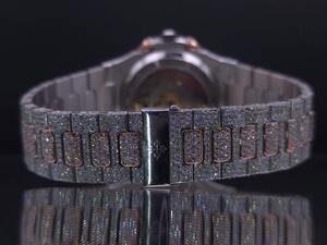 Montre Sport Hip Hop Quartz en Acier Inoxydable Entièrement Sertie de Strass Effet Givré, Style Antique, avec Fermoir Robuste, Tendance, Meilleure Vente, Disponible en Promotion - Product Image 3