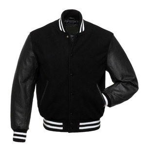 2024 Custom Color <b>Block</b> Zip Button Closure Unisex Varsity Jacket Stand Collar Hooded 100% Wool Waterproof Streetwear Winter - Product Image 4