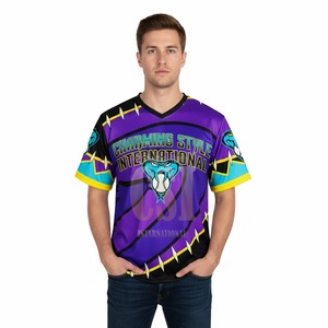 เสื้อกีฬาโพลีเอสเตอร์ 100% แบบสั่งทำพิเศษ ผลิตจากผ้าโพลีเอสเตอร์ 100% สำหรับผู้ชาย ด้วยเทคนิคการพิมพ์แบบซับลิเมชั่น - Product Image 2