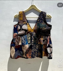 Blusa de Algodón con Estampado Floral Bohemio para Mujer, Top Peplum de Manga Larga con Retazos, Cuello en V Profundo y Espalda Cruzada, Moda de Boutique al por Mayor - Product Image 1