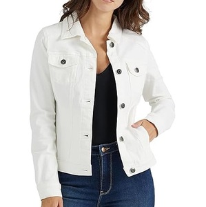 High Quality Women White Color <b>Denim</b> Jean <b>Jacket</b> Stretchable Comfort Fashion Street Wear Buttons Closure <b>Denim</b> <b>Jacket</b> Breathable - Product Image 5
