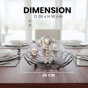 Panier de rangement compact en métal noir, étagère de salle de bain en maille robuste - Product Image 4