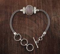 Bracelet à breloques ovales en quartz rose, argent sterling 925, fait main, cristal rose naturel, luxe, certifié GIA, plaqué platine, mariage