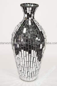 Pot de fleur en agate antique Belle pierre semi-précieuse sculptée en mosaïque et gravure Art et pierre précieuse à collectionner - Product Image 3