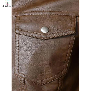 Veste de moto en cuir véritable sur mesure de haute qualité avec logo en toile sur le devant pour homme, hiver - Product Image 6