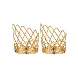 Support de bougie en métal artisanal avec motif ajouré, lampe décorative pour éclairage d'ambiance domestique - Product Image 5