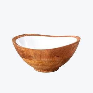 ชามไม้แกะสลักลายวาบิซาบิ ทำด้วยมือ สำหรับเสิร์ฟอาหารและเป็นของขวัญ - Product Image 4