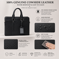 Sac à dos pour ordinateur portable en cuir véritable pour homme, sacoche de bureau, doublure en nylon, fermeture éclair durable, sac souple de luxe fait main, Beena's CE02