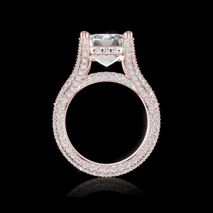 แหวนหมั้นเพชรทรงบริลเลียนท์คัท Aurum Diam เพชรเลี้ยงในห้องปฏิบัติการ สี E รับรองโดย EGL ตัวเรือนเงินแท้ 925 ชุบเงิน รุ่นหรูหรา AURG-144 - Product Image 5